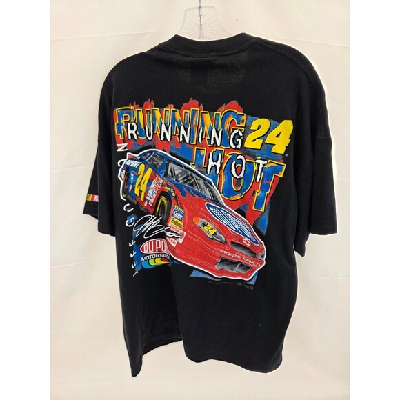 NASCAR Racing Vtg 2001 Jeff Gordon 24 Running Hot Du Pont Shirt Men’s XL - Picture 4 of 7